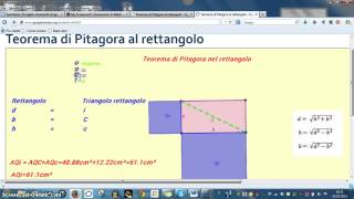 Il Teorema di Pitagora  applicato al rettangolo