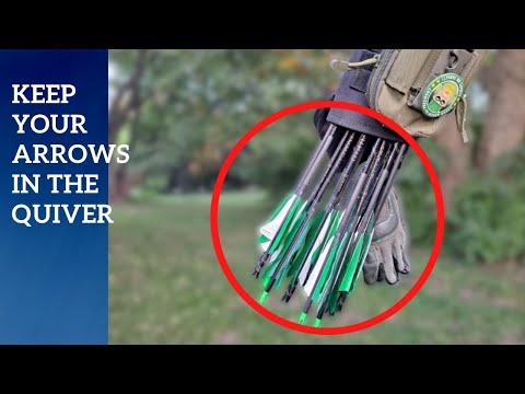 Part of a video titled How to stop arrows from falling out of a back quiver - YouTube
