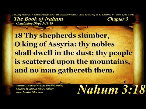 Bible Book #34 - Nahum Chapter 3 - The Holy Bible KJV Read Along Audio/Video/Text