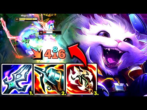 GNAR TOP 100% MELTS THE ENTIRE ENEMY TEAM ALIVE (GNAR ON-HIT) - S13 Gnar TOP Gameplay Guide