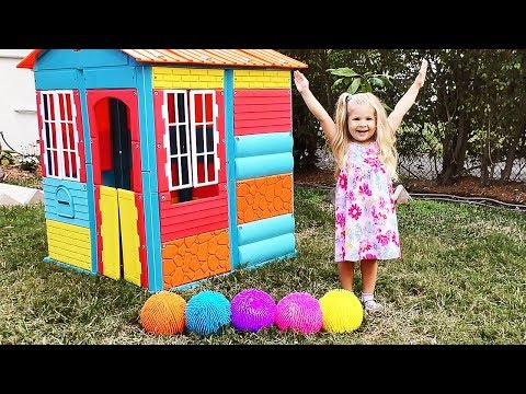 Diana plays with color balls and Finger Family song / Video for children with Kids Diana Show