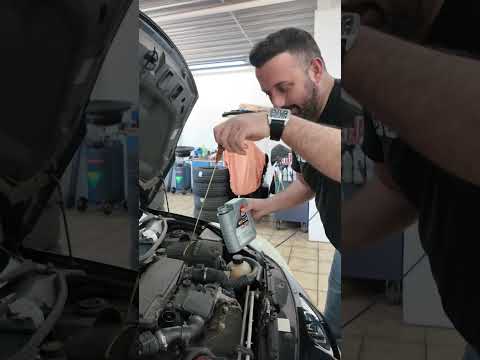 How do you fill the engine with oil without a watering can?