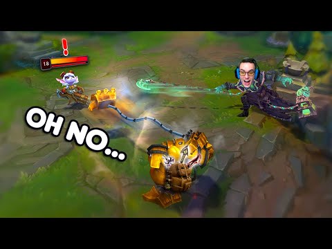 Blitzcrank...but with +500 AD & every hook = instant death ft. Bunnyfufuu 🤣🤣