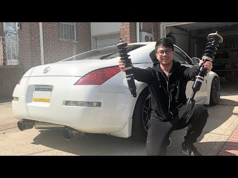 BC Racing BR True Style Coilovers Install + Height Adjustment on the 350Z (Street Height)