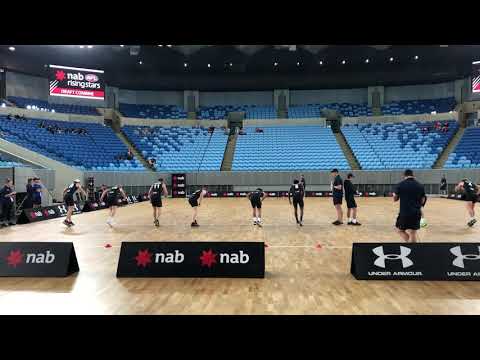 Eagles Kysaiah Pickett finishes the Yo-Yo Test at 2019 AFL Combine