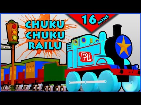 Chuku Chuku Railu Vastundi - 3D Animation Telugu Rhymes For Children - 15 mins Loop - Telugu Rhymes