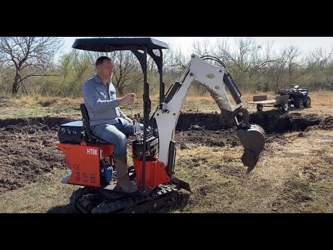 HOW TO OPERATE A MINI EXCAVATOR - USING THE CONTROLS AND DEMONSTRATION (EP 19)