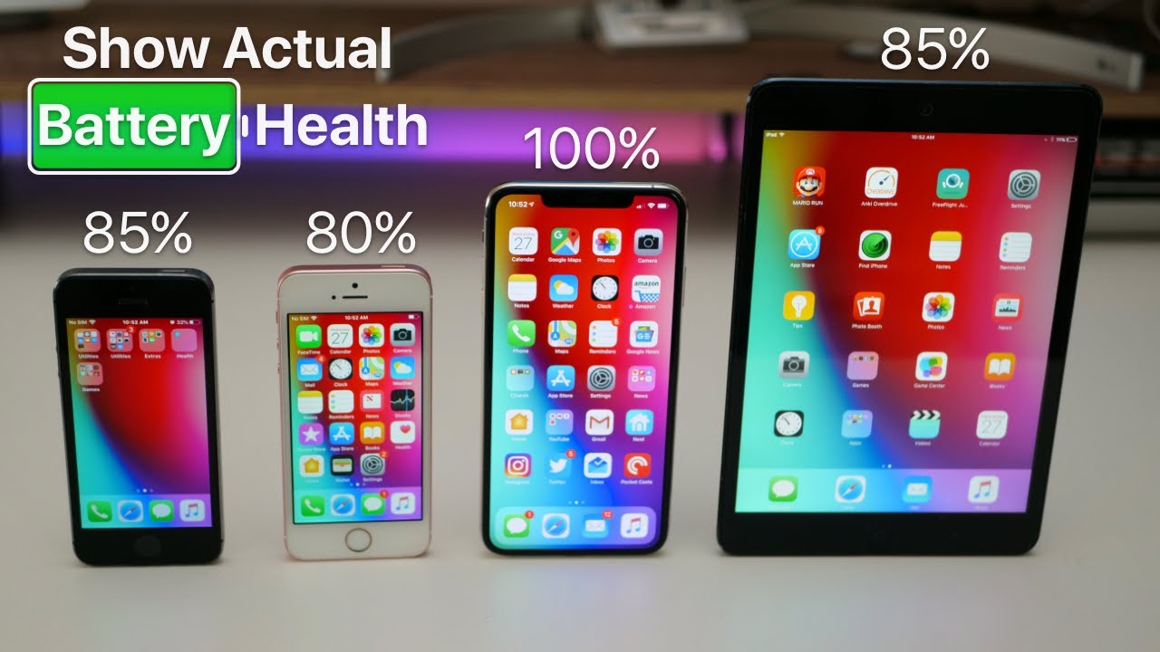 Show Actual iPhone and iPad Battery Health