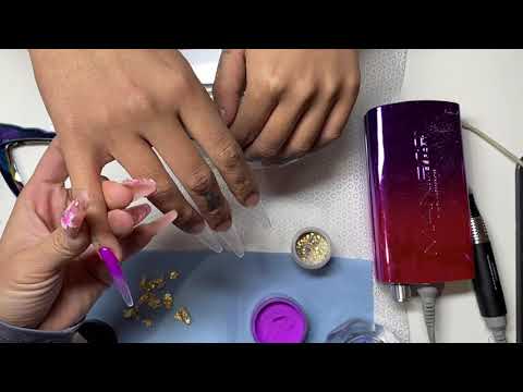 Small Acrylic Brush Nail Challenge with Kimmy Tan