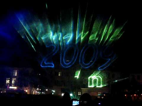 fountain show in Bonn on Germany's unification day