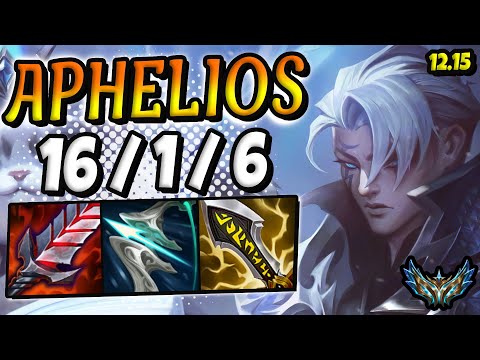 Aphelios vs Jhin ADC / KR Challenger / Patch 12.15 / Season 12 [ 16 / 1 / 6  ]  ⭐