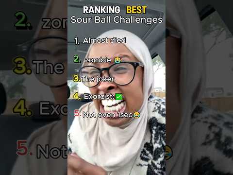 Ranking Best Sour Ball Challenge! #sour #ranking #shorts #reaction
