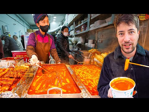 24 Hours of KOREAN STREET FOOD in Seoul ๐ฐ๐ท Tteokbokki, Gomtang, Hotteok & More!!