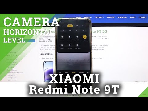 How to Turn On / Off Camera Leveler in Xiaomi Redmi Note 9T - Take Straight Pictures