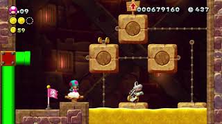 New Super Mario Bros.U Deluxe: Layer-Cake Desert-: Stoneslide Tower (all STAR coins)