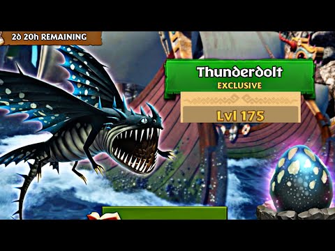 THUNDERBOLT MAX LEVEL 175 TITAN MODE - NEW EXCLUSIVE THUNDERDRUM - Dragons: Rise of Berk