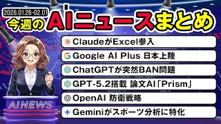 【1月第5週まとめ】ClaudeがExcel＆Slack参入／Google AI Plus日本上陸／Geminiで日程調整/ChatGPTの垢BANが話題になった週