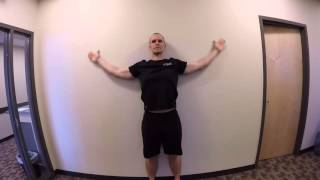 Exercise Demonstration Scapular Wall Stretch(Wall Slide)