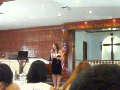 Robin Gilligan Singing at Church 7-1-12