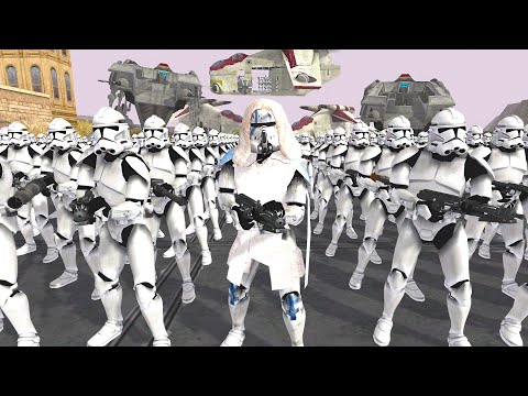 Clone Army Deploys Infantry into CITY STREETS! - Men of War: Star Wars Mod