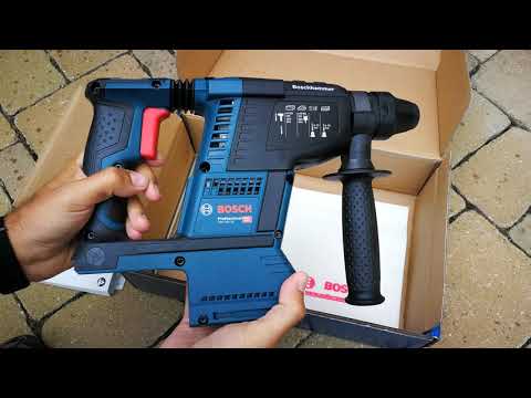Bosch Akumuliatorinis perforatorius GBH 18V-26, be akumuliatoriaus ir kroviklio video