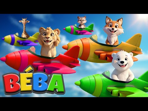 BÉBA - 10 Malých letadel | Písnička pro děti | Dětská píseň na počítání do 10 a zpět