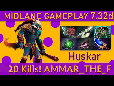 💥20 Kills! AMMAR_THE_F Huskar Mid Gameplay - Top MMR Dota 2