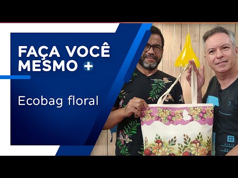Ecobag botânica com pintura adesivada por Luís Moreira e Iran Silva
