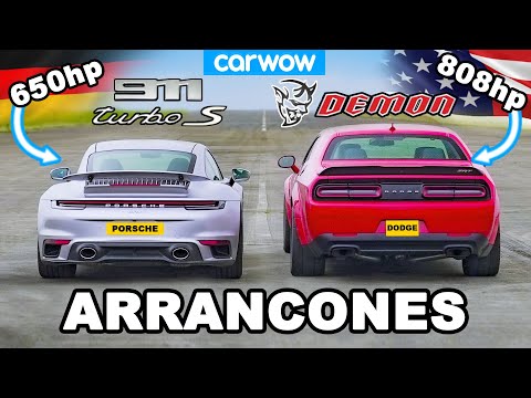 Dodge Challenger Demon v Porsche 911 Turbo S – ARRANCONES