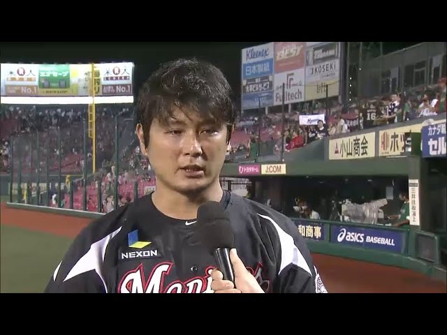 マリーンズ・涌井投手ヒーローインタビュー 2015/7/24 E-M