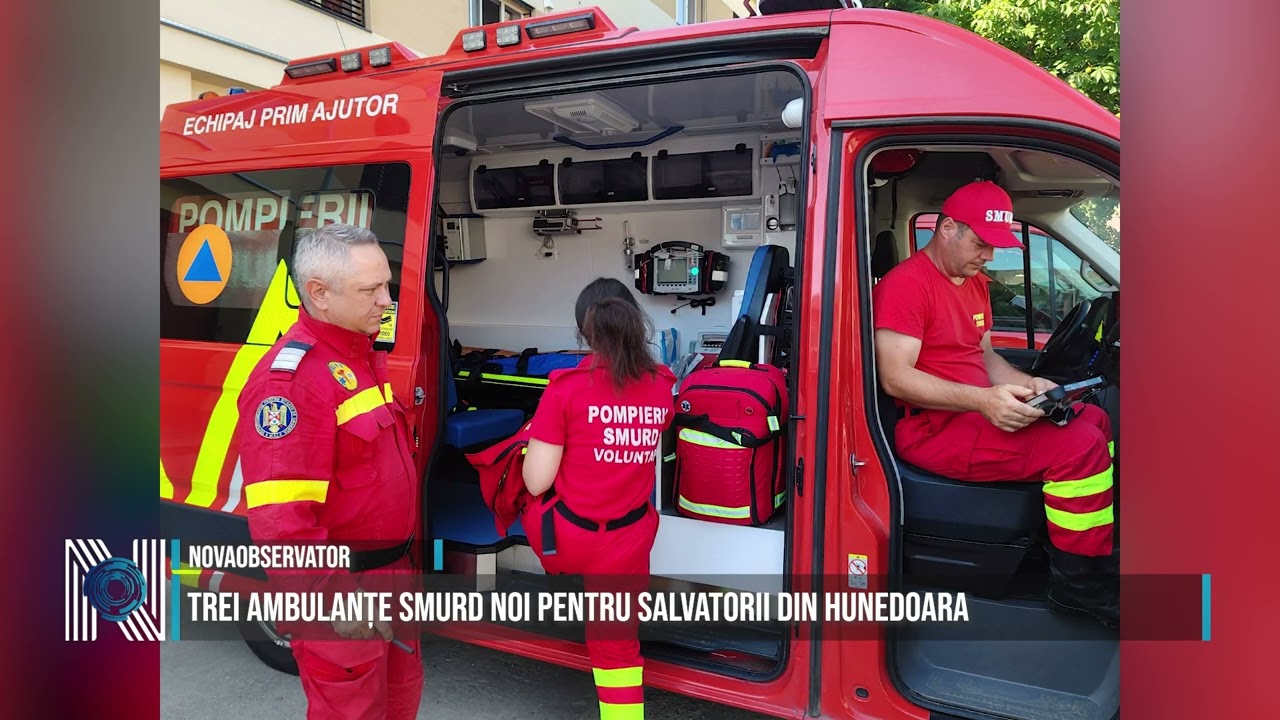 Trei ambulanțe SMURD noi pentru salvatorii din Hunedoara