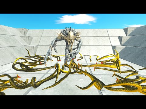 50 x GREEN ANACONDAS ATTACKING UNITS IN THE PIT | ANIMAL REVOLT BATTLE SIMULATOR