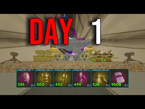 DAY 1 on INX 2MAN Taking over OZZY CAVE and Rushing into TEK TIER - INX 2MAN - ARK Survival Evolved