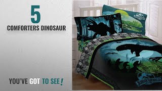 Top 10 Comforters Dinosaur [2018]: Jurassic World 5pc Full Comforter and Sheet Set Bedding