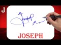 Joseph Name Signature Style - J Signature Style - Signature Style of My Name Joseph