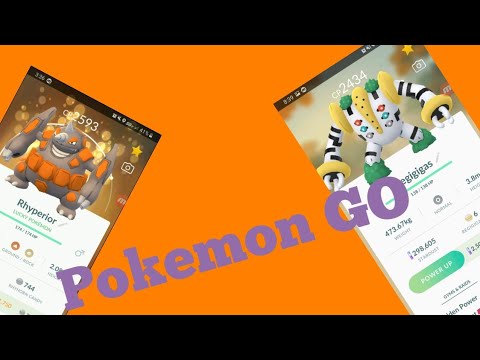 MY FIRST REGIGIGAS RAID + MAXING OUT LUCKY RHYPERIOR