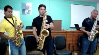 Ademir Junior, Angelo Torres e Mesaque - Workshop da Orquestra Som de Esperança, Maceió-AL