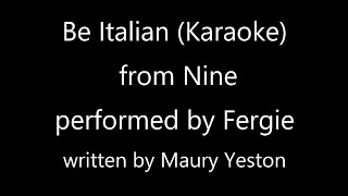 Be Italian (Karaoke)