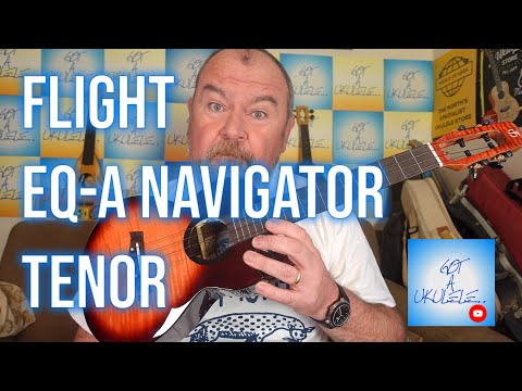 Flight Navigator EQ-A Solid Flamed Maple Top Mahogany Neck 4-String Tenor Ukulele w/Gig Bag, Pickup & Humidifier image 12