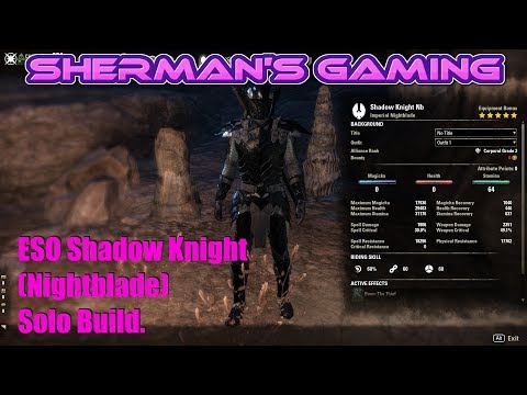 ESO Shadow Knight (Nightblade) Solo Build.