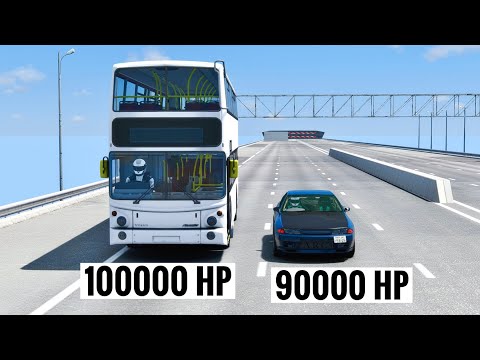 80000HP Nissan Skyline R32 GT-R vs 100000 HP BUS at Special Stage Route X