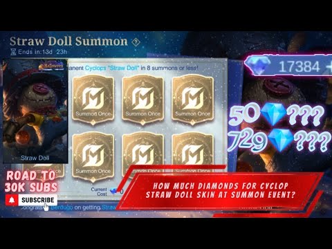HOW MUCH DIAMONDS FOR CYCLOPS HALLOWEEN SKIN IN STRAW DOLL SUMMONS PATTERN EVENT 2025 | MLBB