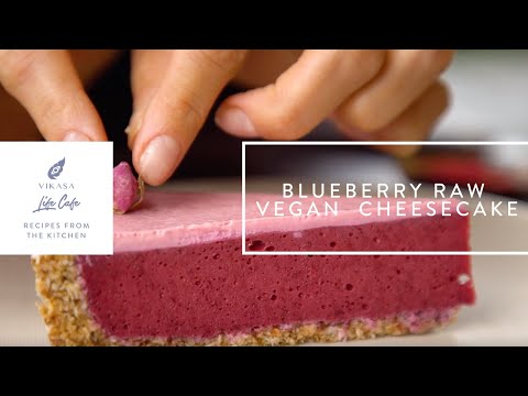 VIKASA Kitchen | Blueberry Raw Vegan Cheesecake from Vikasa Yoga Life Cafe in Koh Samui, Thailand