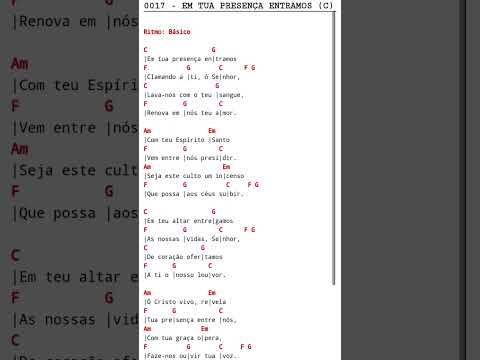 Em Tua Presença Entramos - Igreja Cristã Maranata