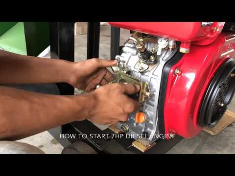 Starting 7hp diesel engine