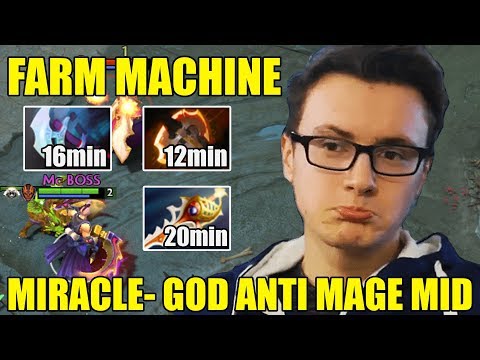 Miracle- Anti Mage MID Farm Machine Vs Invoker Crazy Late Game AM Carry Gameplay 7.24 Dota 2