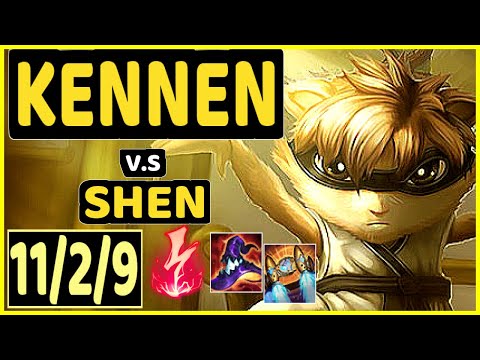 SOAZ (KENNEN) vs SHEN - 11/2/9 KDA TOP GAMEPLAY - EUW Ranked MASTER