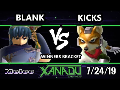 S@X 312 SSBM - Blank (Marth) Vs. Kicks (Fox) Smash Melee Winners Round 2
