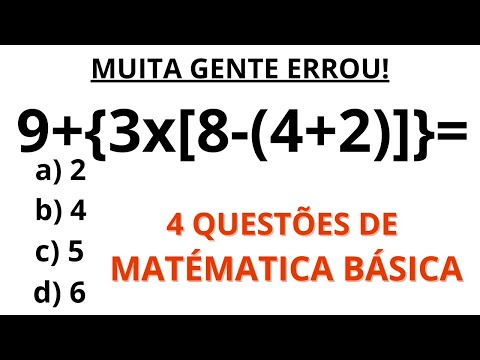 4 QUESTÕES DE MATEMÁTICA BÁSICA / EXPRESSÕES NUMÉRICAS / #matemáticadescomplicada