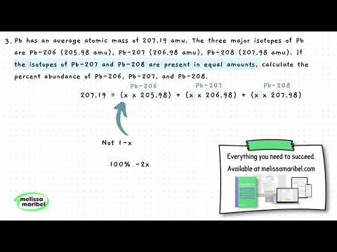 Finding Percent Abundance (3 Isotopes)